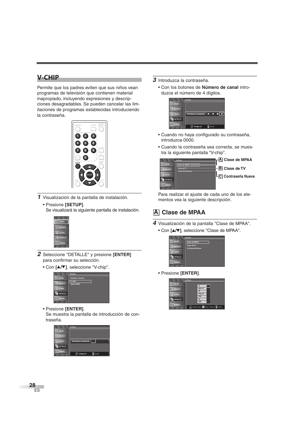 V-chip, A clase de mpaa | Sylvania 6632LG User Manual | Page 64 / 72