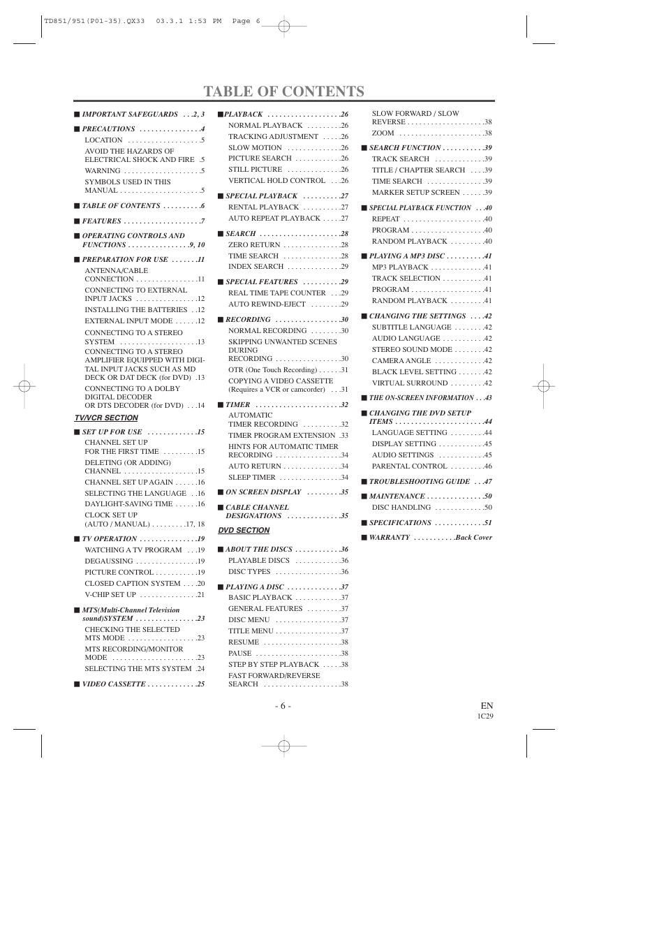 Sylvania 6727DD User Manual | Page 6 / 56