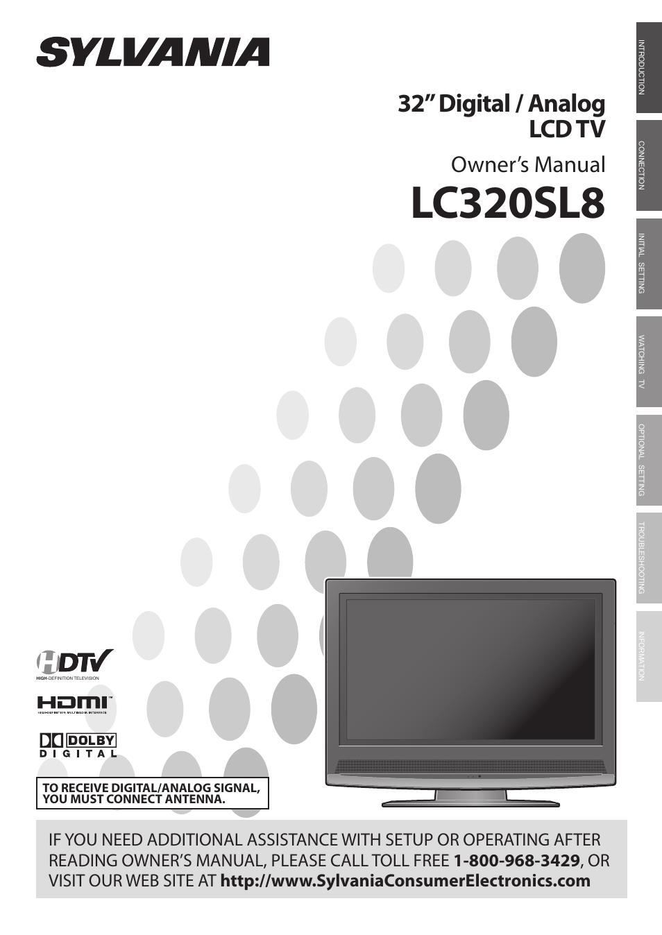 Sylvania LC320SL8 User Manual | 36 pages