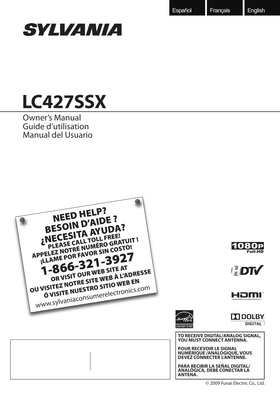 Sylvania LC427SSX User Manual | 117 pages