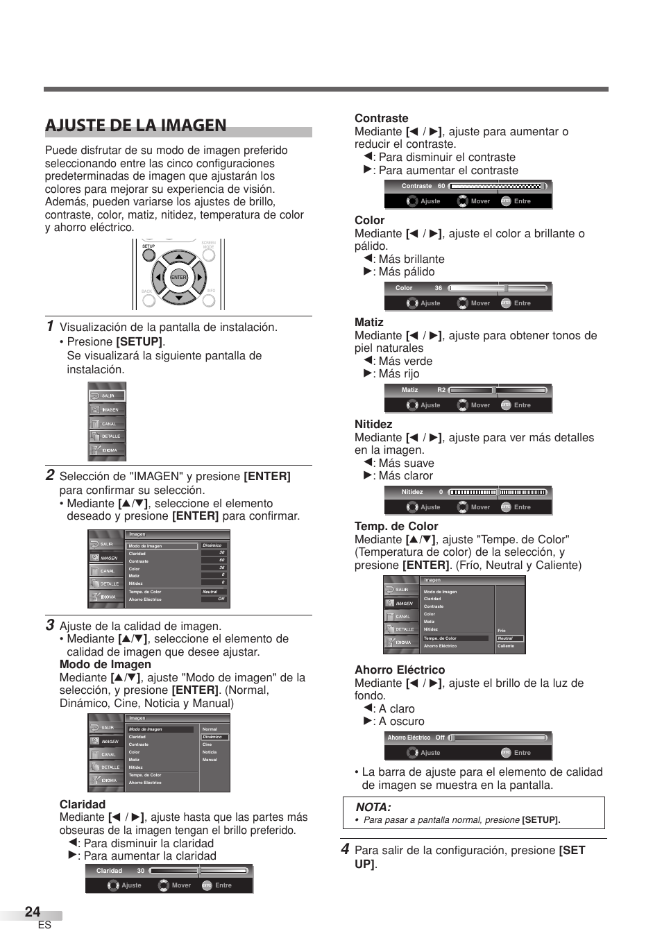 Ajuste de la imagen | Sylvania 6632LCT User Manual | Page 60 / 72