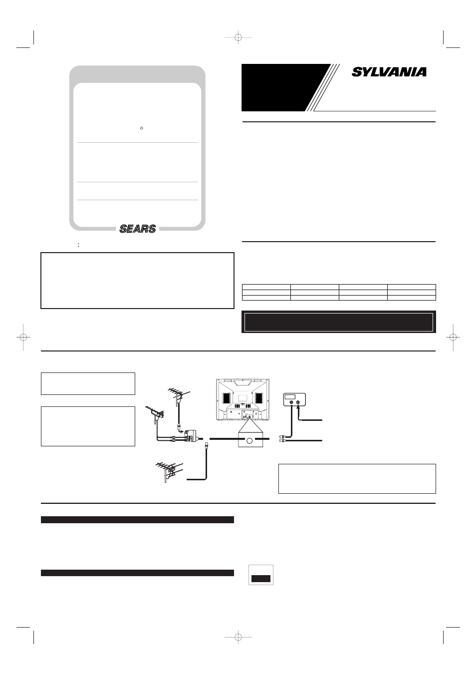 Sylvania SRT4127P User Manual | 8 pages