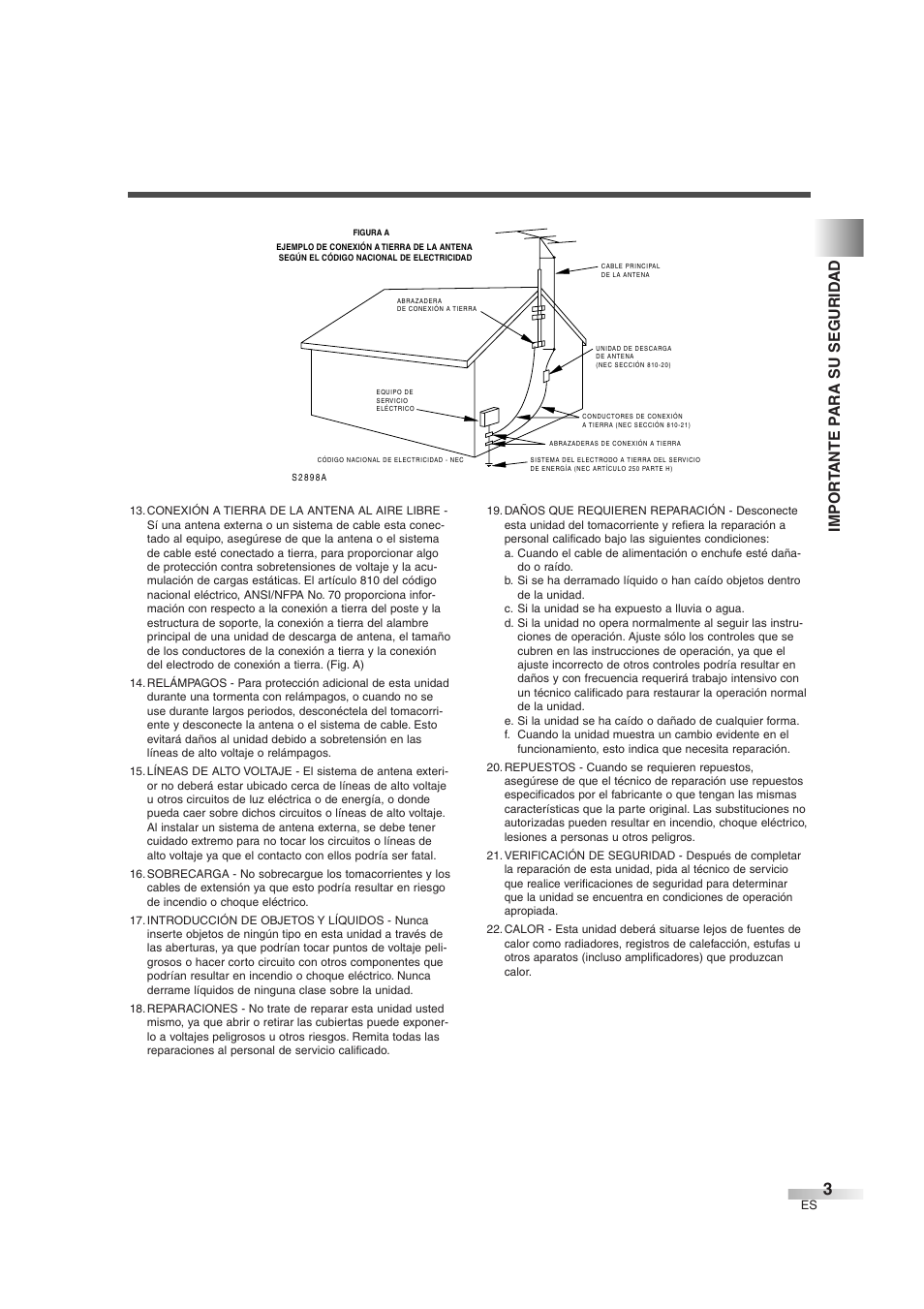 Impor t ante p ara su segurid ad | Sylvania 6427GG User Manual | Page 41 / 76