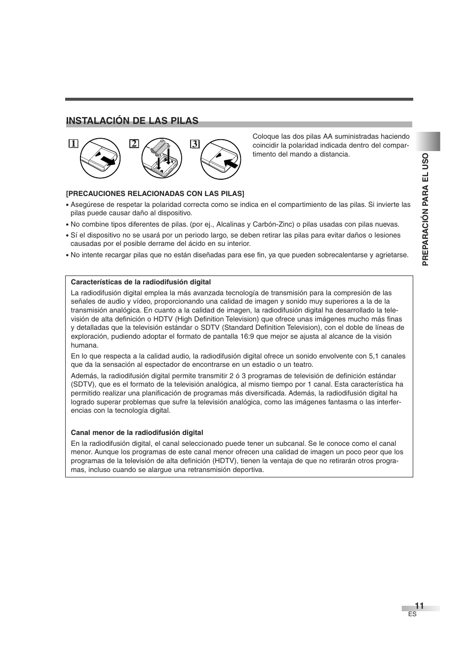 Instalación de las pilas | Sylvania 6427GG User Manual | Page 49 / 76
