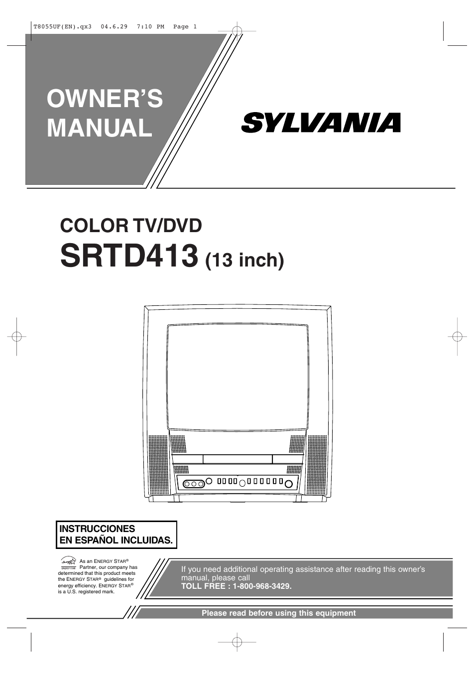 Sylvania SRTD413 User Manual | 40 pages