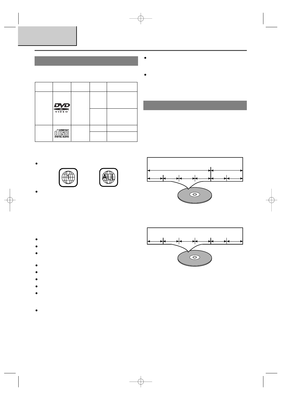 About the discs, Playable discs, Disc types | Sylvania 6519DB User Manual | Page 20 / 44