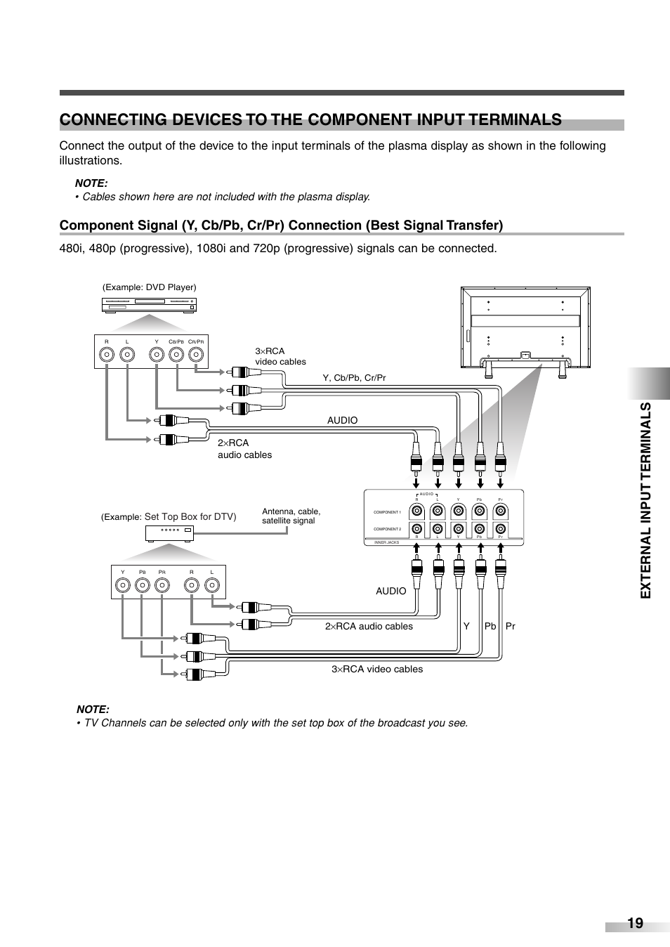 External input terminals | Sylvania 6842PE M User Manual | Page 19 / 28