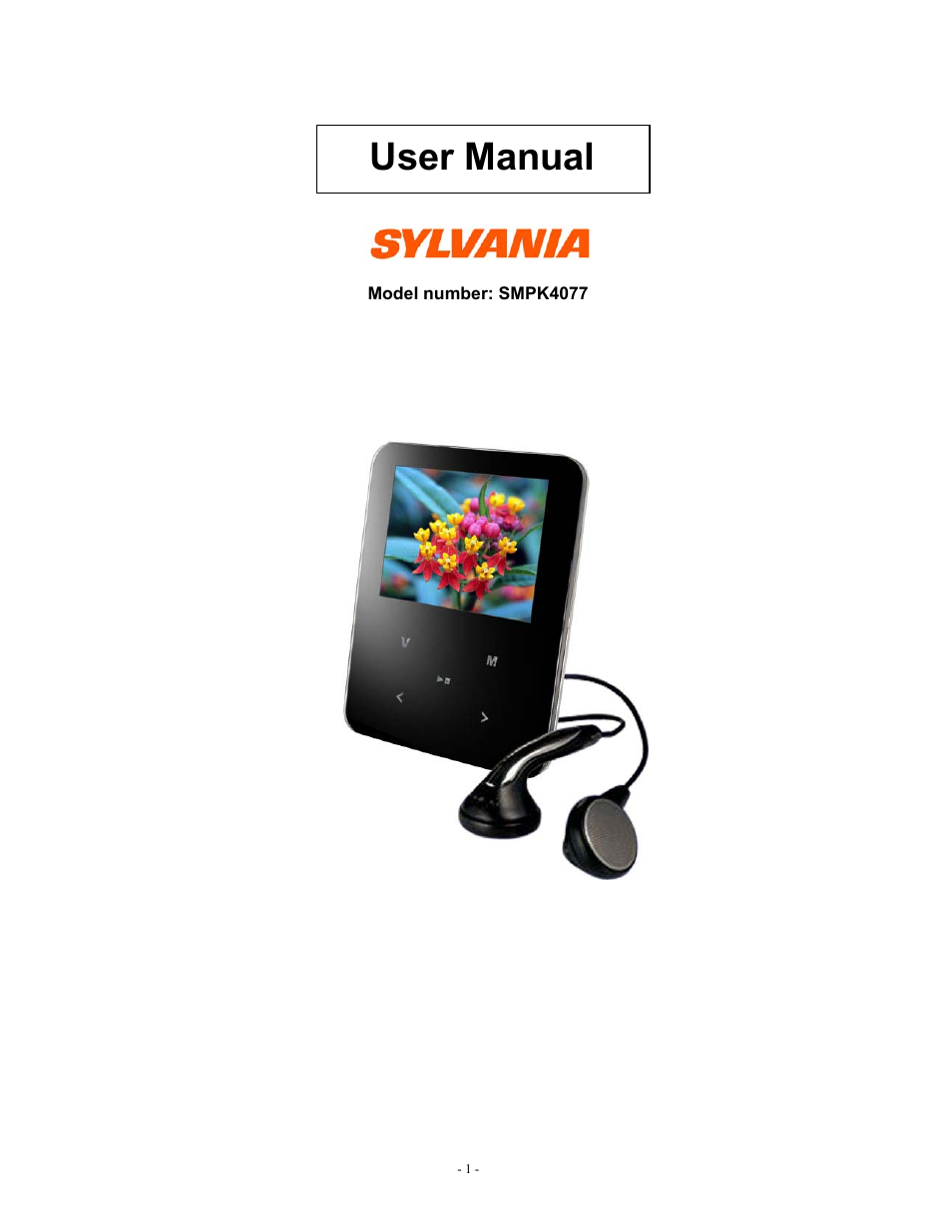 Sylvania SMPK4077 User Manual | 18 pages