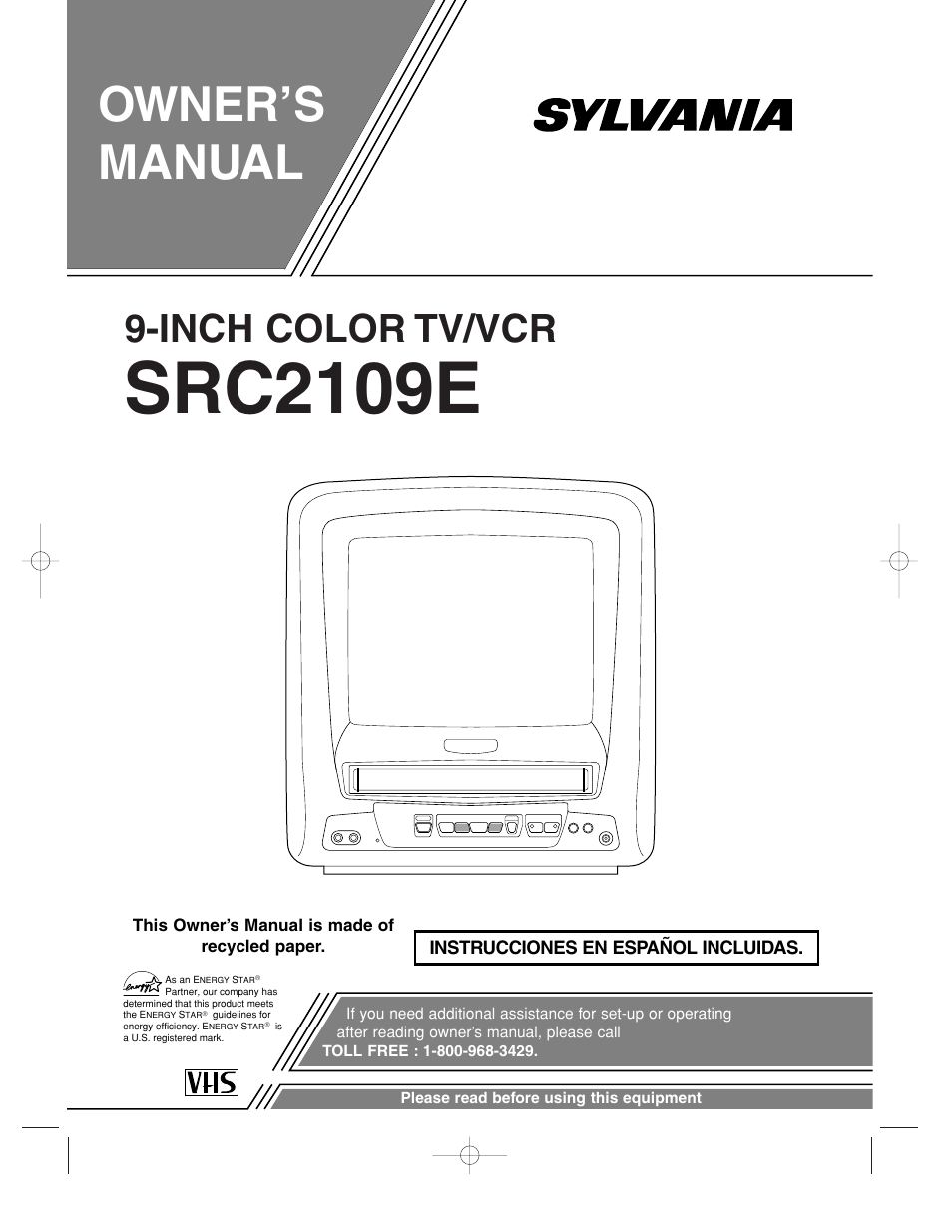 Sylvania SRC2109E User Manual | 32 pages