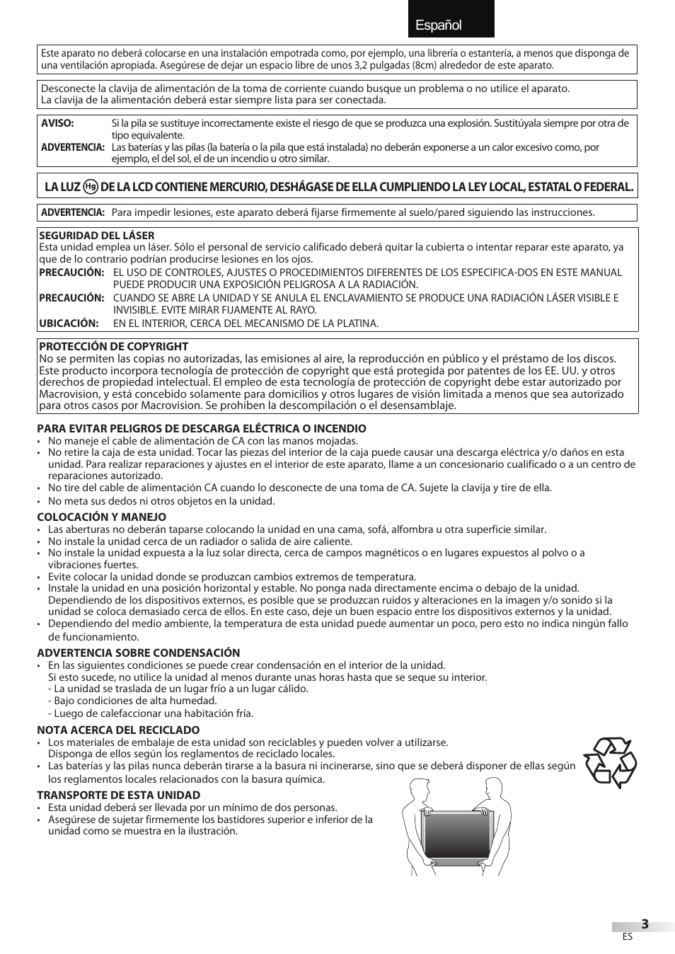 English español français | Sylvania LD320SSX User Manual | Page 111 / 162