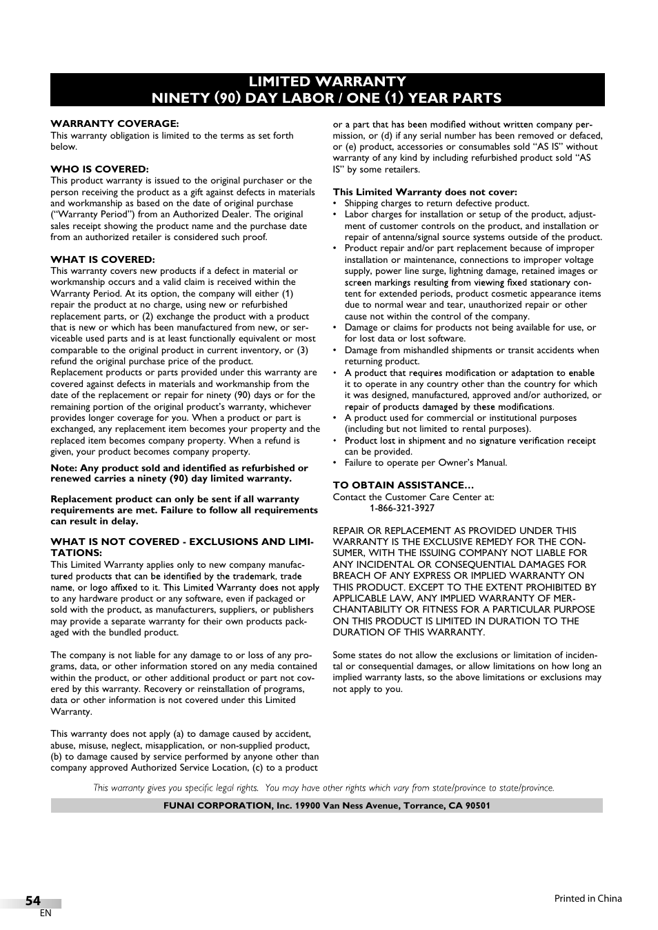 Sylvania LD320SSX User Manual | Page 54 / 162