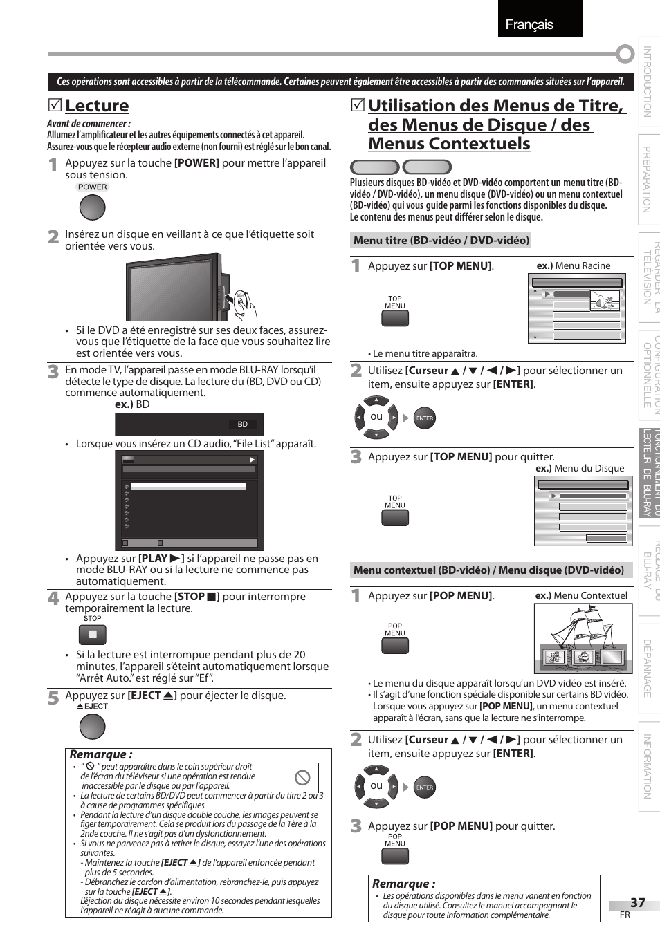 Français, 5 lecture | Sylvania LD427SSX User Manual | Page 96 / 176