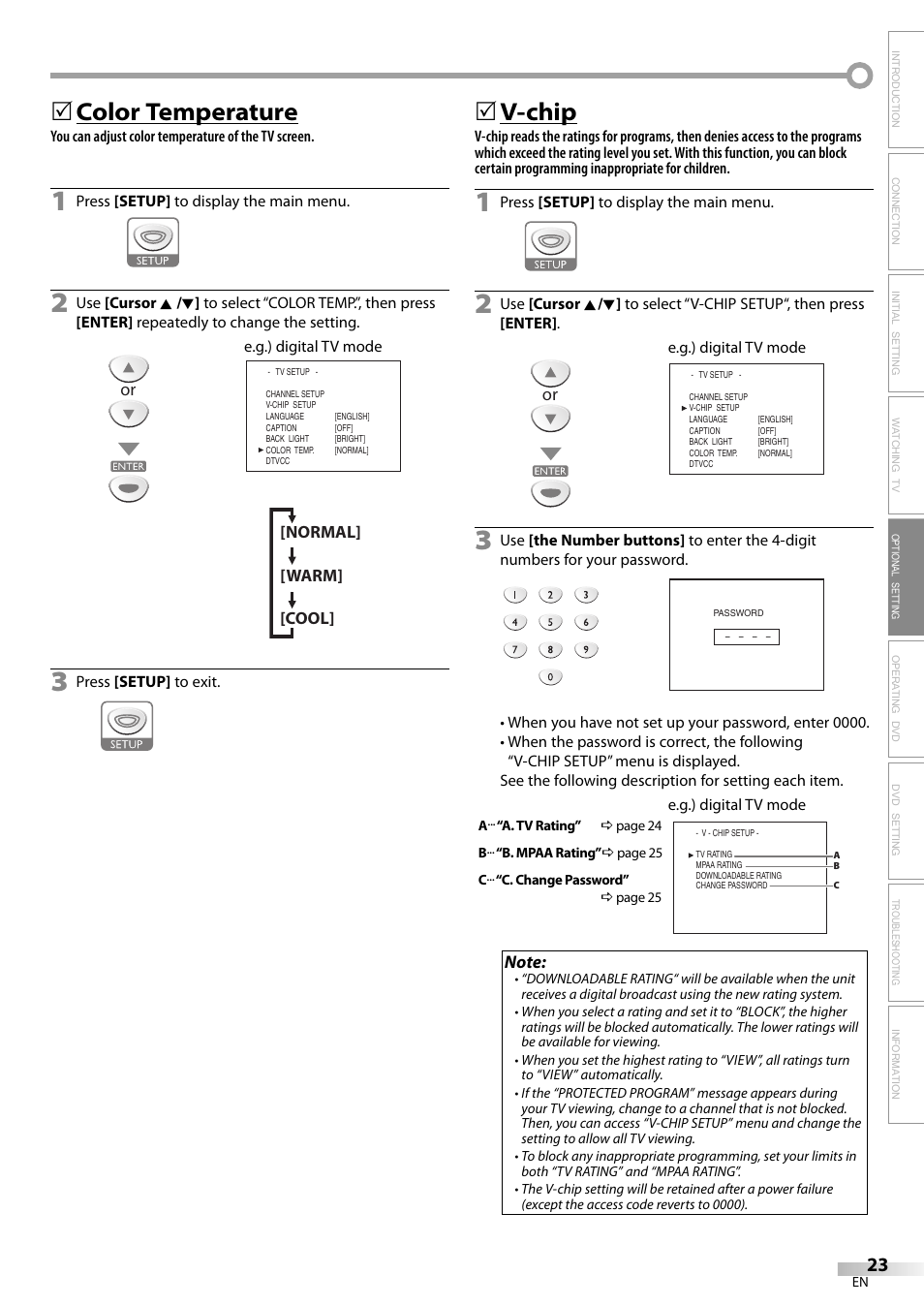 Color temperature, 5v-chip | Sylvania LD200SL9 User Manual | Page 23 / 96