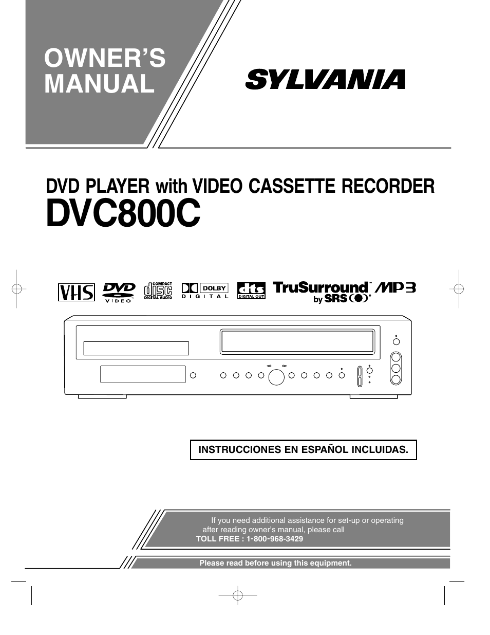 Sylvania DVC800C User Manual | 48 pages