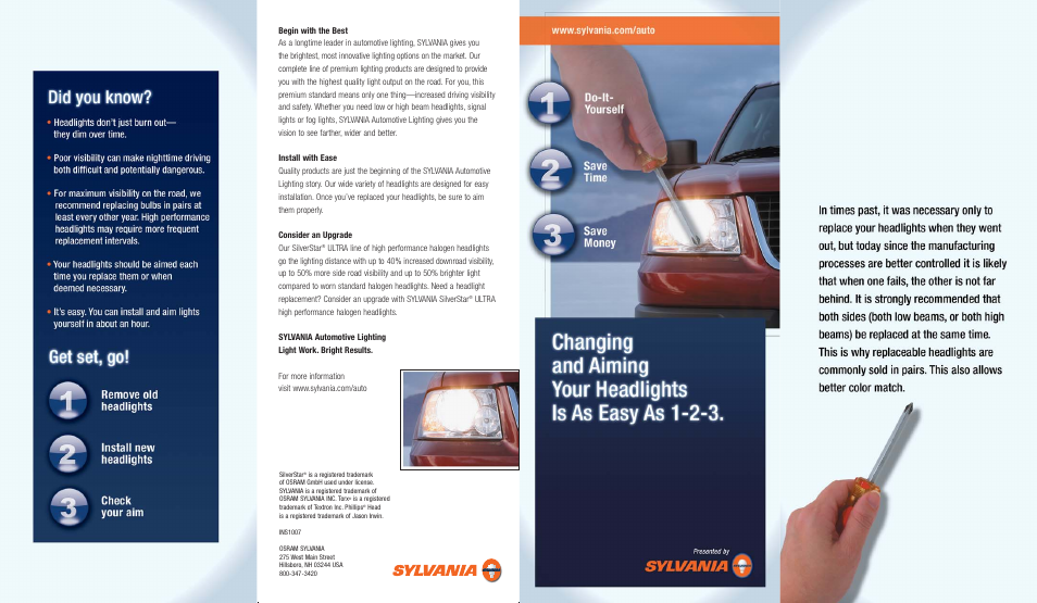 Sylvania SILVERSTAR INS1007 User Manual | 2 pages