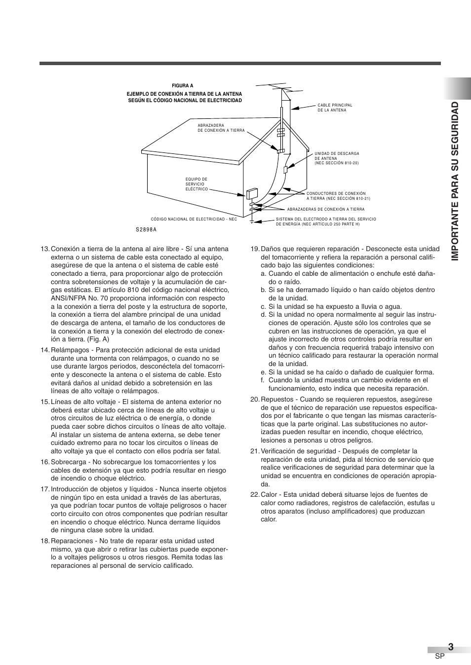 Impor t ante p ara su segurid ad | Sylvania 6427GFG A User Manual | Page 41 / 76