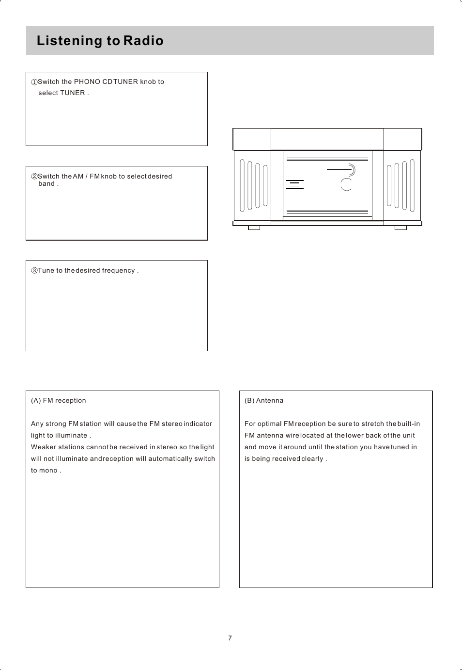 Т³гж 8, Listening to radio | Sylvania SRCD820 User Manual | Page 8 / 11