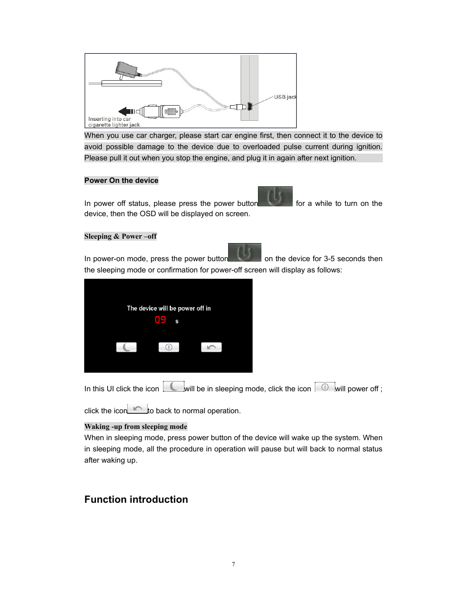 Function introduction | Sylvania SGPD432 User Manual | Page 8 / 22