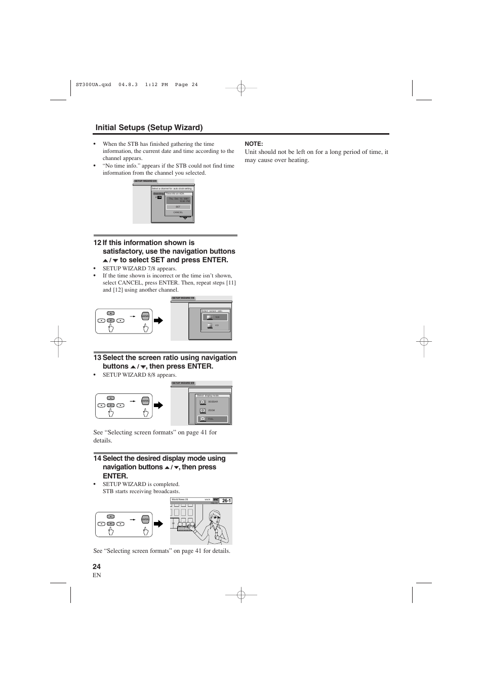 Initial setups (setup wizard), Then press enter | Sylvania 6900DTE User Manual | Page 24 / 72