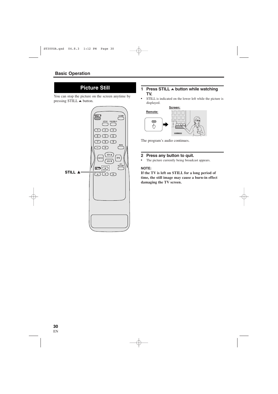 Picture still | Sylvania 6900DTE User Manual | Page 30 / 72
