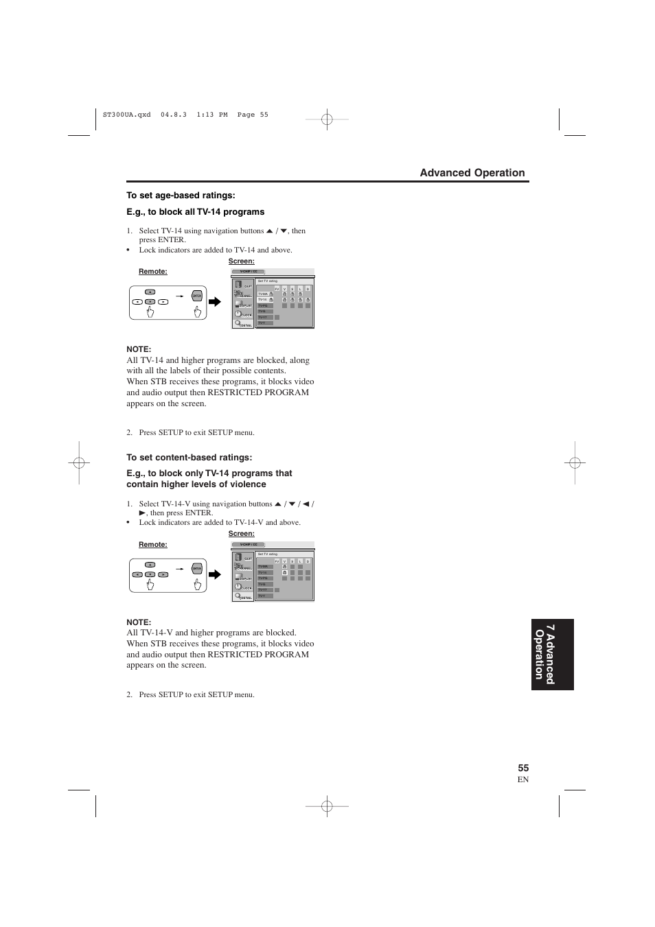 Advanced operation 7 ad v anced operation | Sylvania 6900DTE User Manual | Page 55 / 72