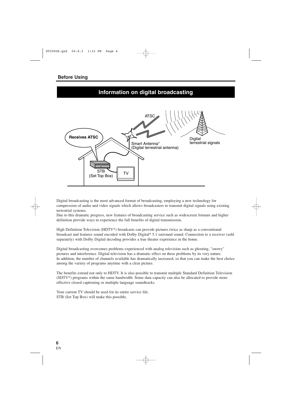 Information on digital broadcasting | Sylvania 6900DTE User Manual | Page 6 / 72