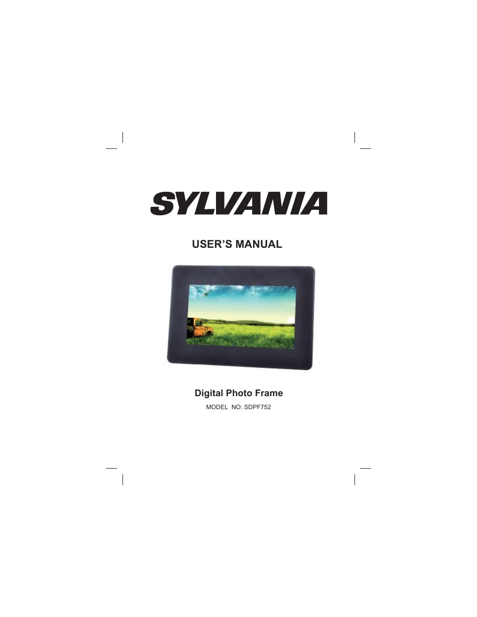 Sylvania SDPF752 User Manual | 8 pages