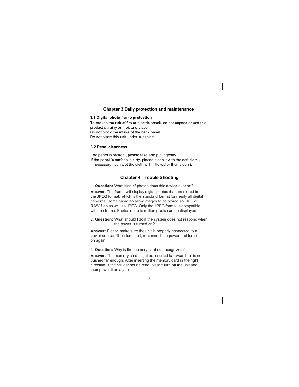 Sylvania SDPF752 User Manual | Page 8 / 8