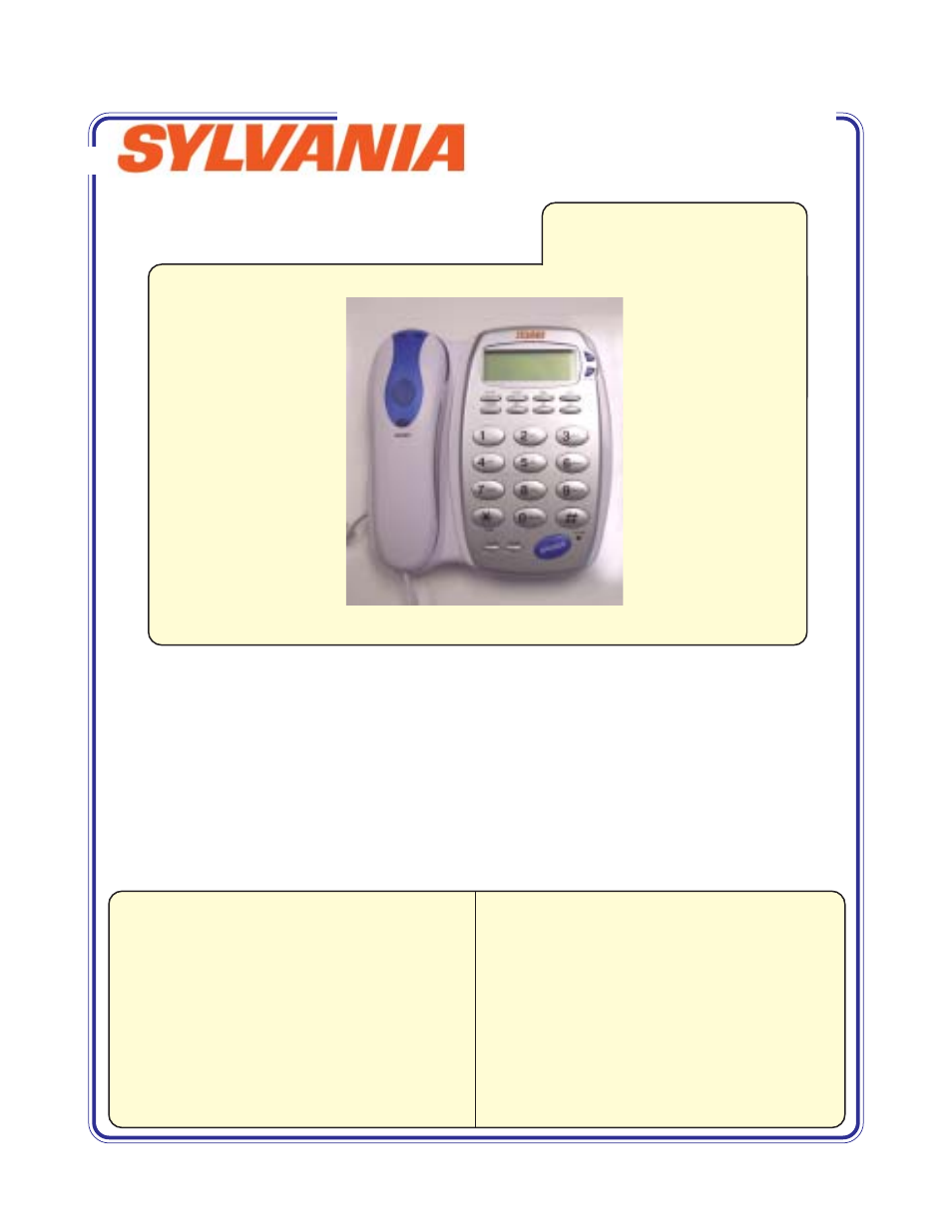 Sylvania STID991 User Manual | 1 page