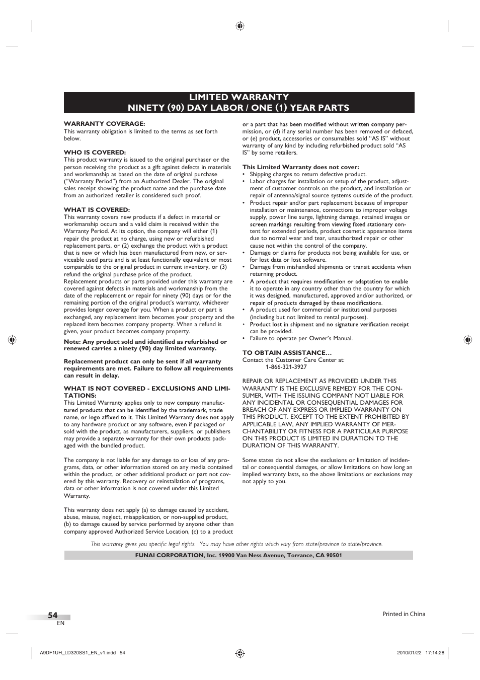 Sylvania LD320SS1 User Manual | Page 56 / 166