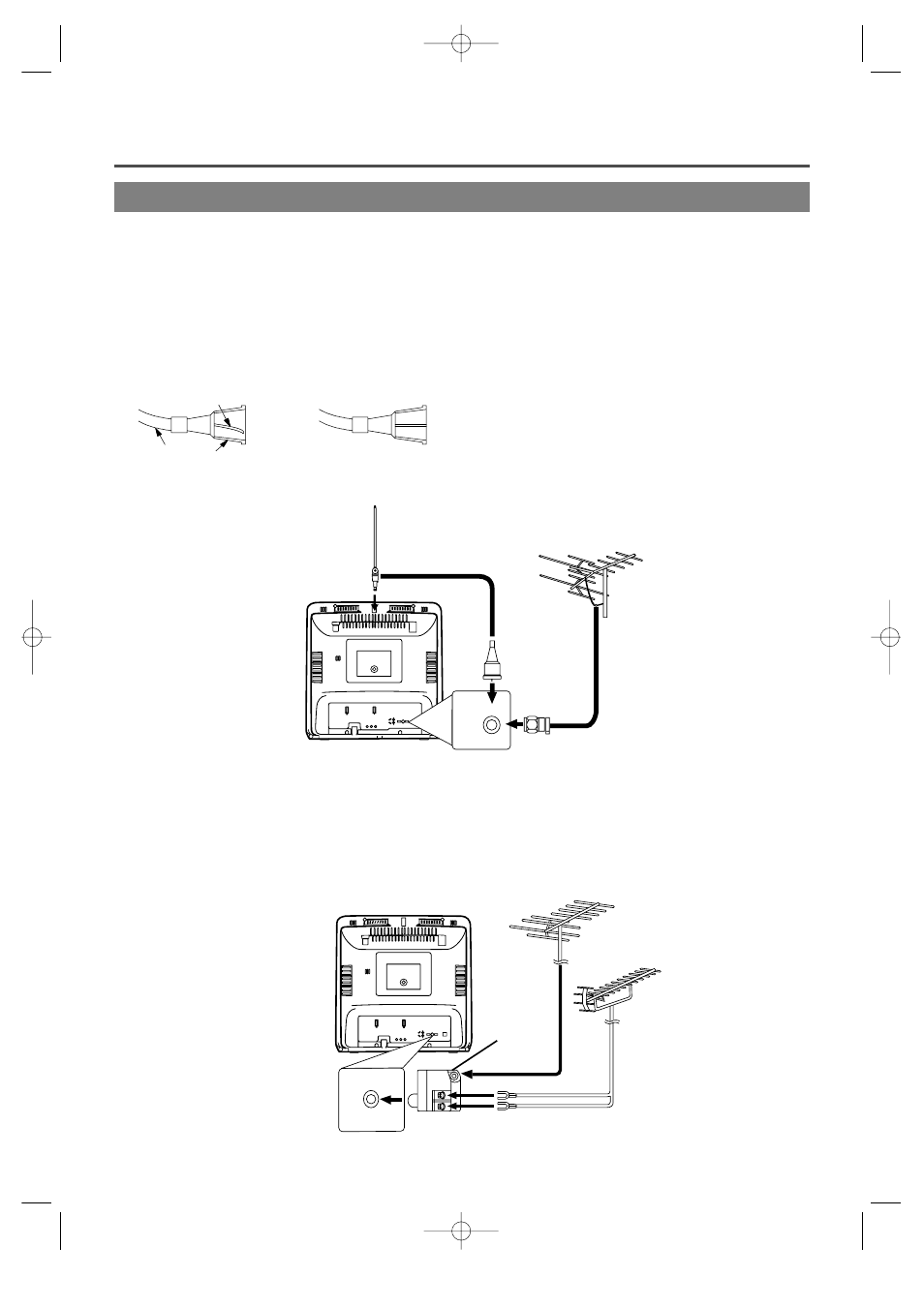 Preparation for use, Antenna/cable connections | Sylvania SRDVC2019 User Manual | Page 10 / 44