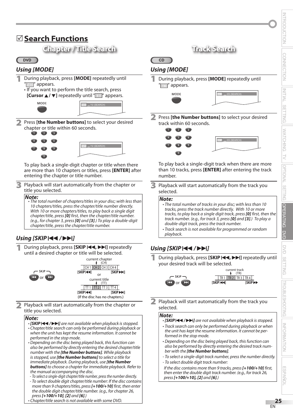 5track search track search | Sylvania CD202SL8 User Manual | Page 25 / 84