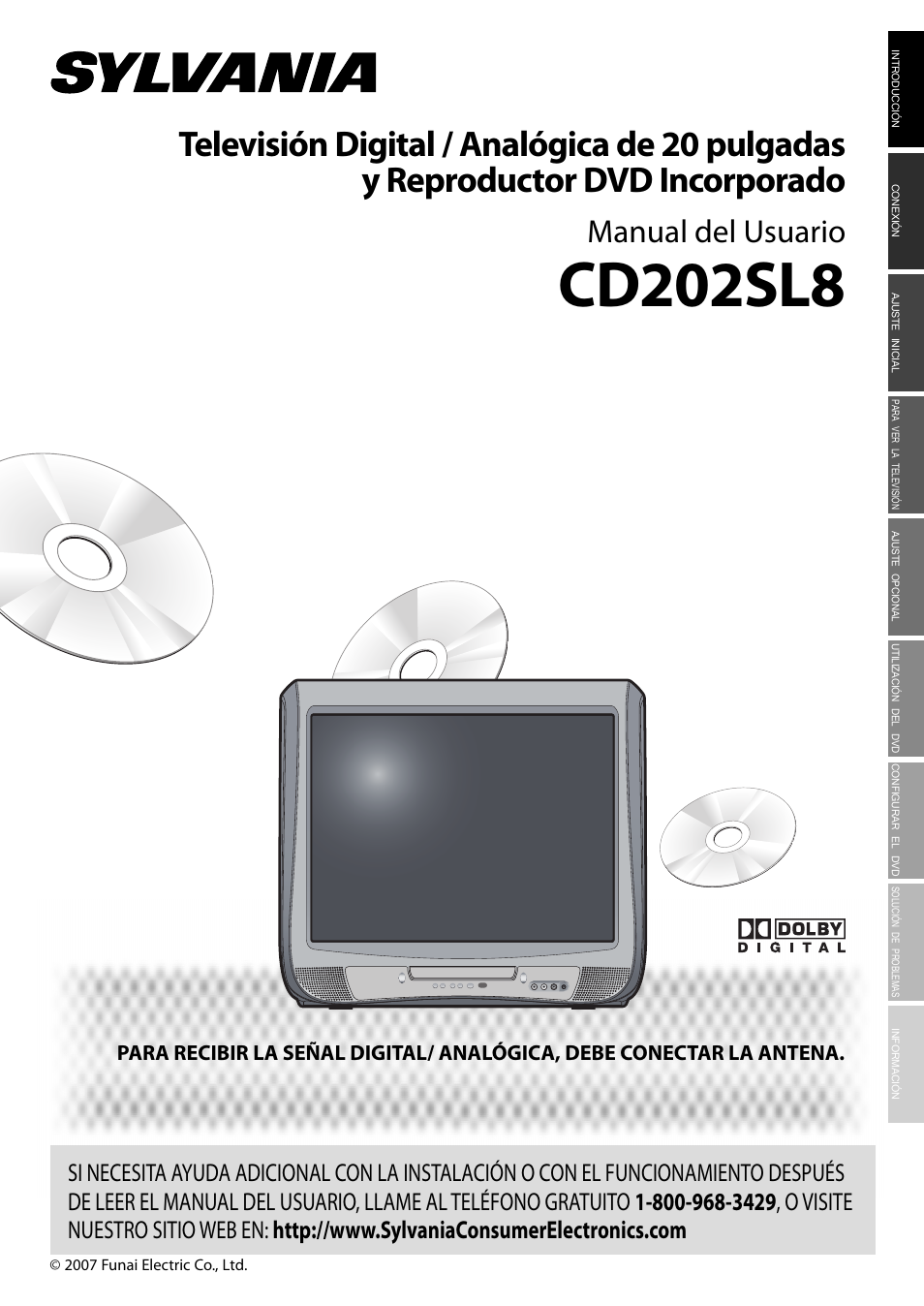 Cd202sl8 es.pdf, Cd202sl8, Manual del usuario | Sylvania CD202SL8 User Manual | Page 43 / 84