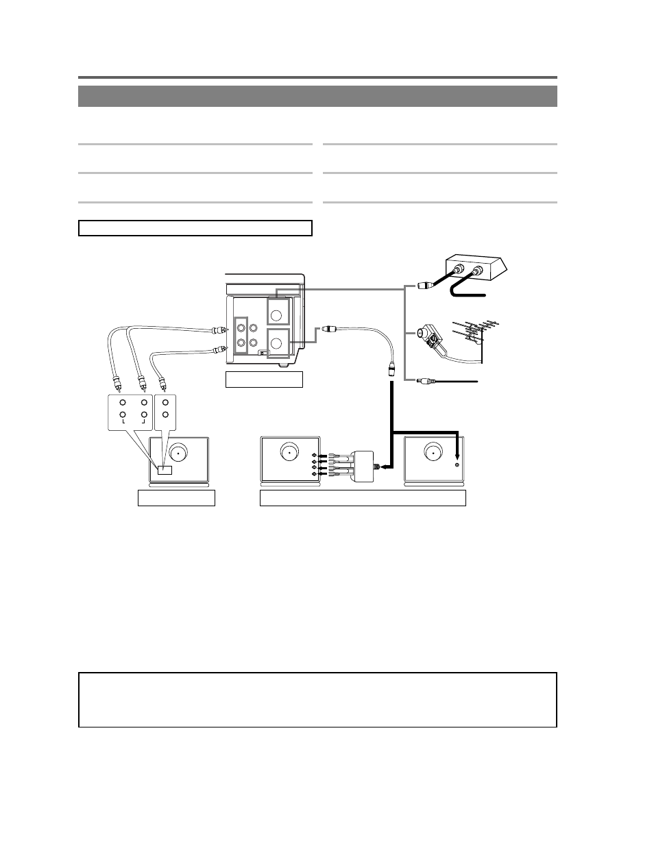 Preparation for use, Antenna/cable connections, Using optional audio/video output jacks | Using audio/video input jacks, Basic connections | Sylvania 6221CVB User Manual | Page 6 / 14