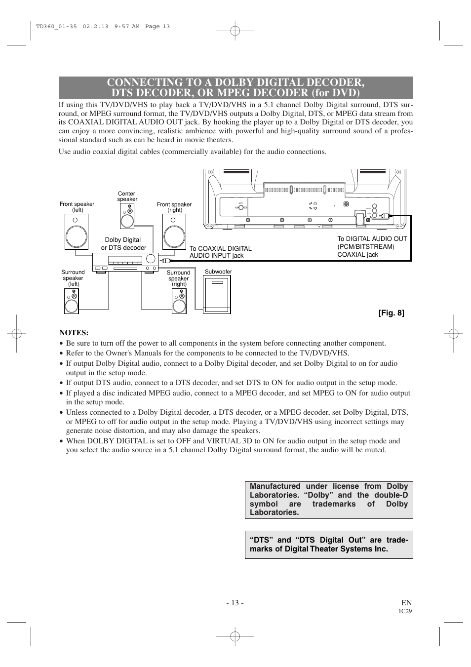 Sylvania 6719DB1 User Manual | Page 13 / 64