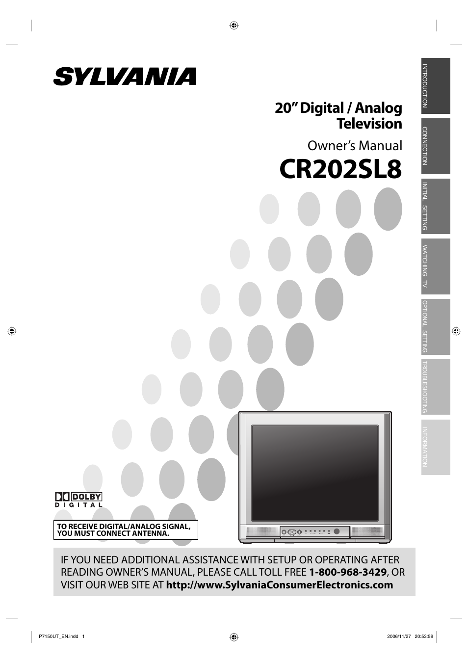 Sylvania CR202SL8 User Manual | 26 pages