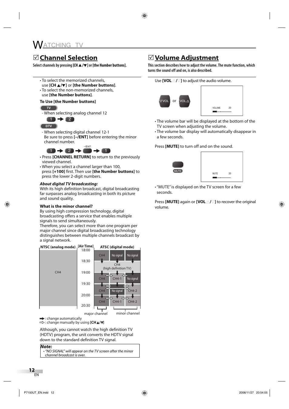 Atching tv, Channel selection, 5volume adjustment | Sylvania CR202SL8 User Manual | Page 12 / 26