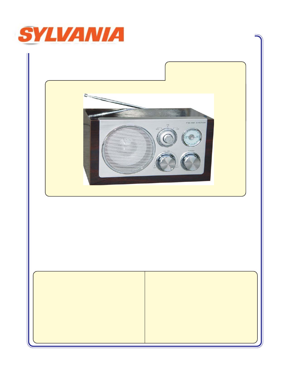 Sylvania SRCD3815 User Manual | 1 page