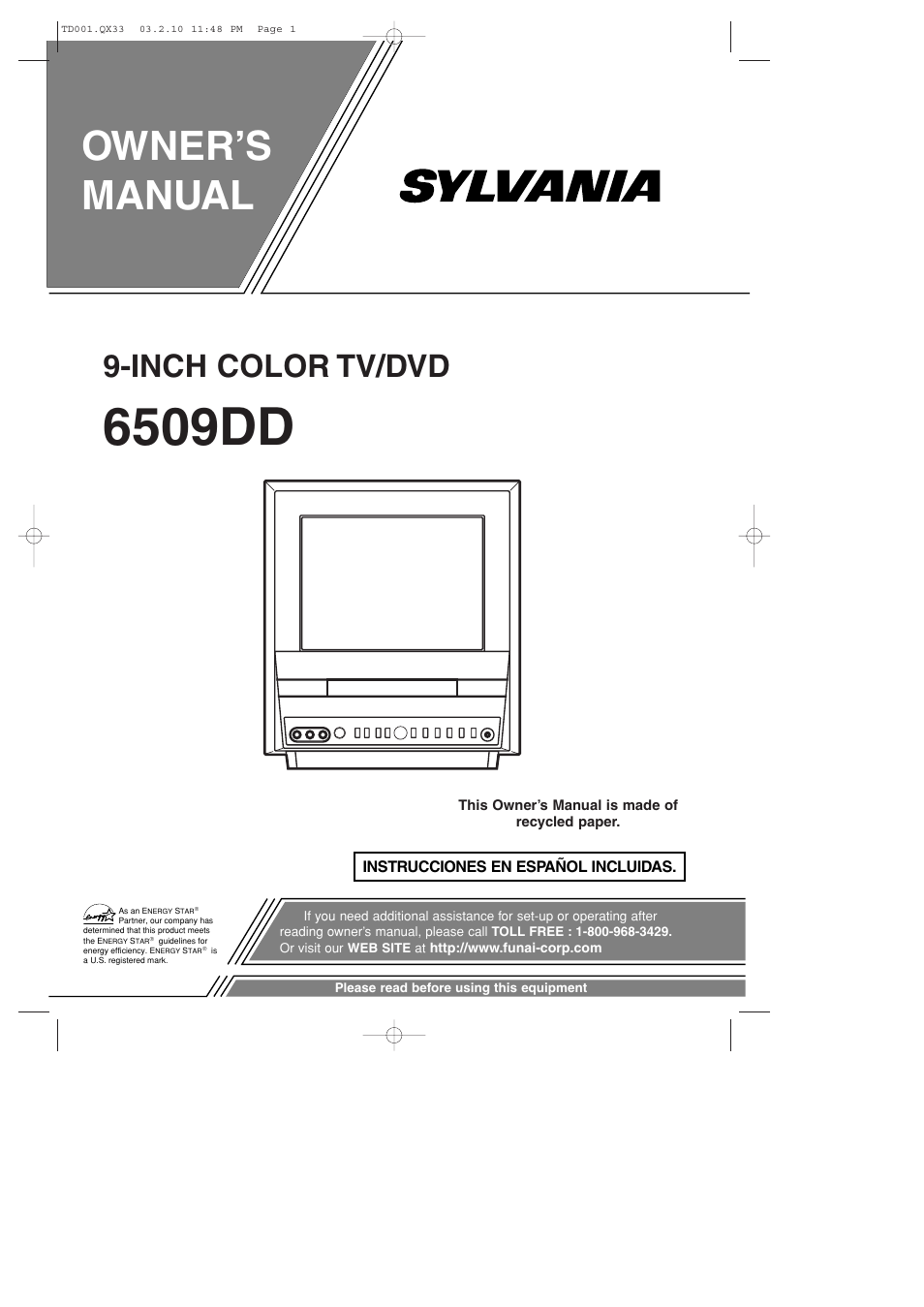Sylvania 6509DD User Manual | 40 pages