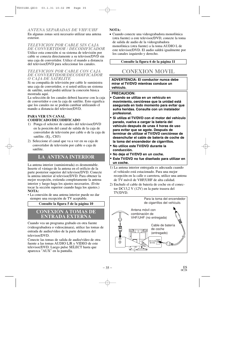 Conexion movil | Sylvania 6509DD User Manual | Page 35 / 40