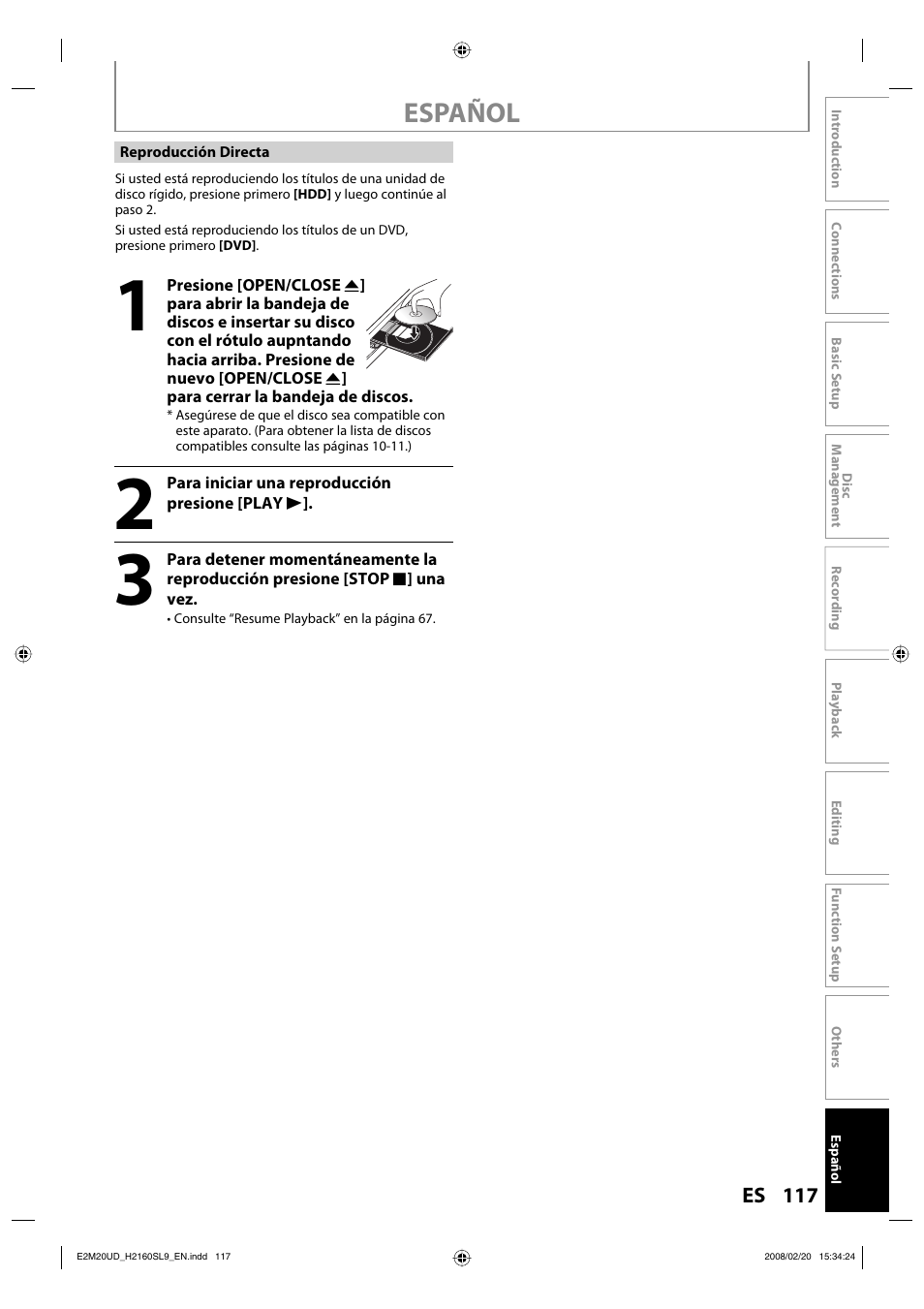 Español | Sylvania H2160SL9 User Manual | Page 119 / 120