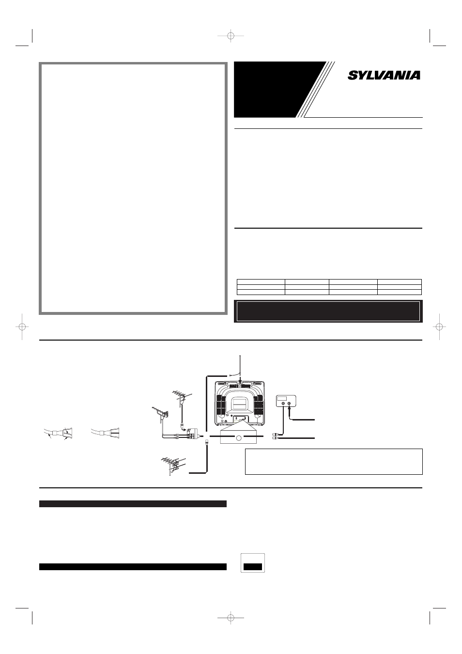 Manual del usuario, Sst4131, Sst4191 | Conexiones de la antena/cable precauciones, Características, Subtitulos narrativos, Ant.in, Televisor a color | Sylvania SST4131 User Manual | Page 5 / 8