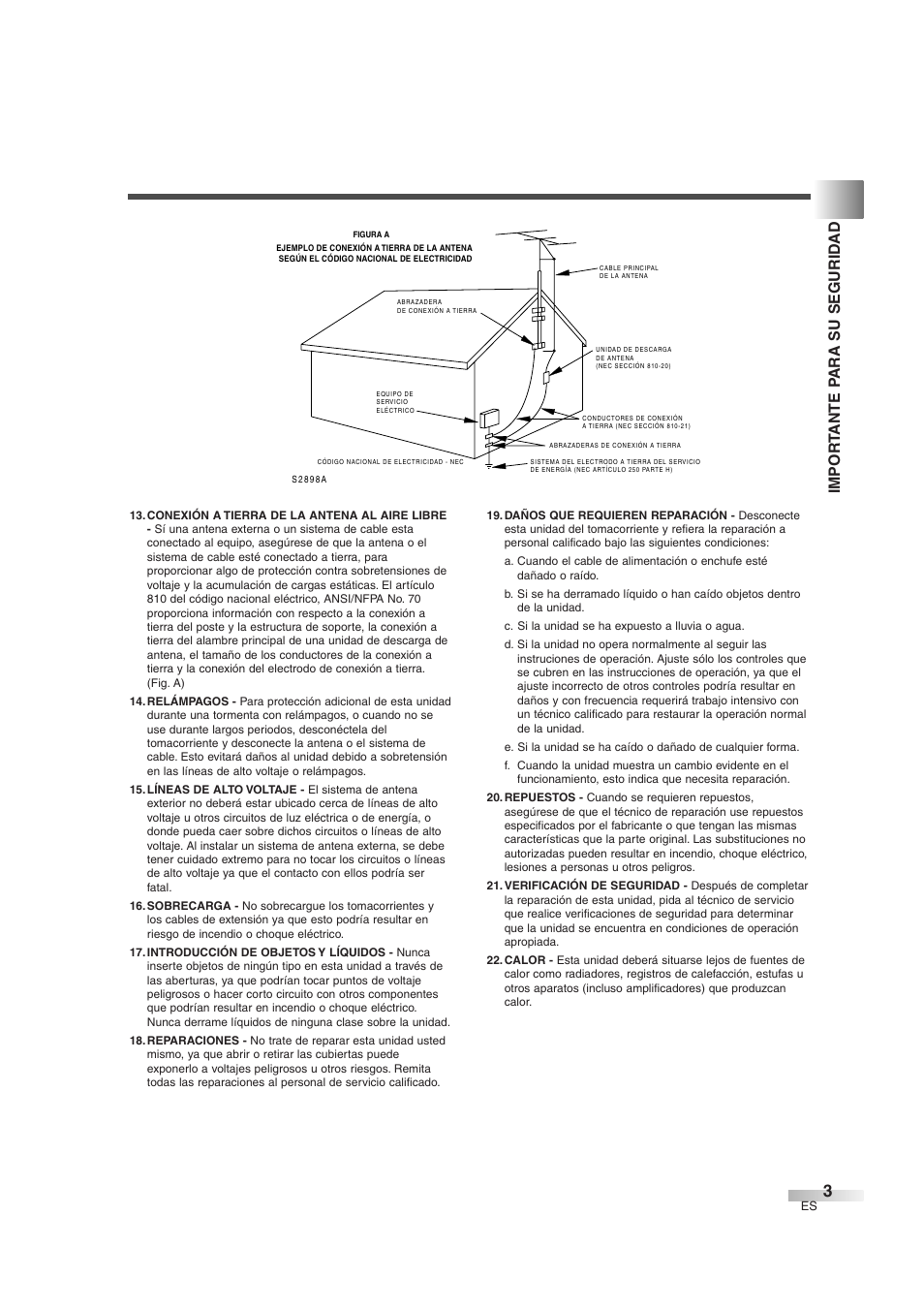 Impor t ante p ara su segurid ad | Sylvania 6727DG User Manual | Page 51 / 96