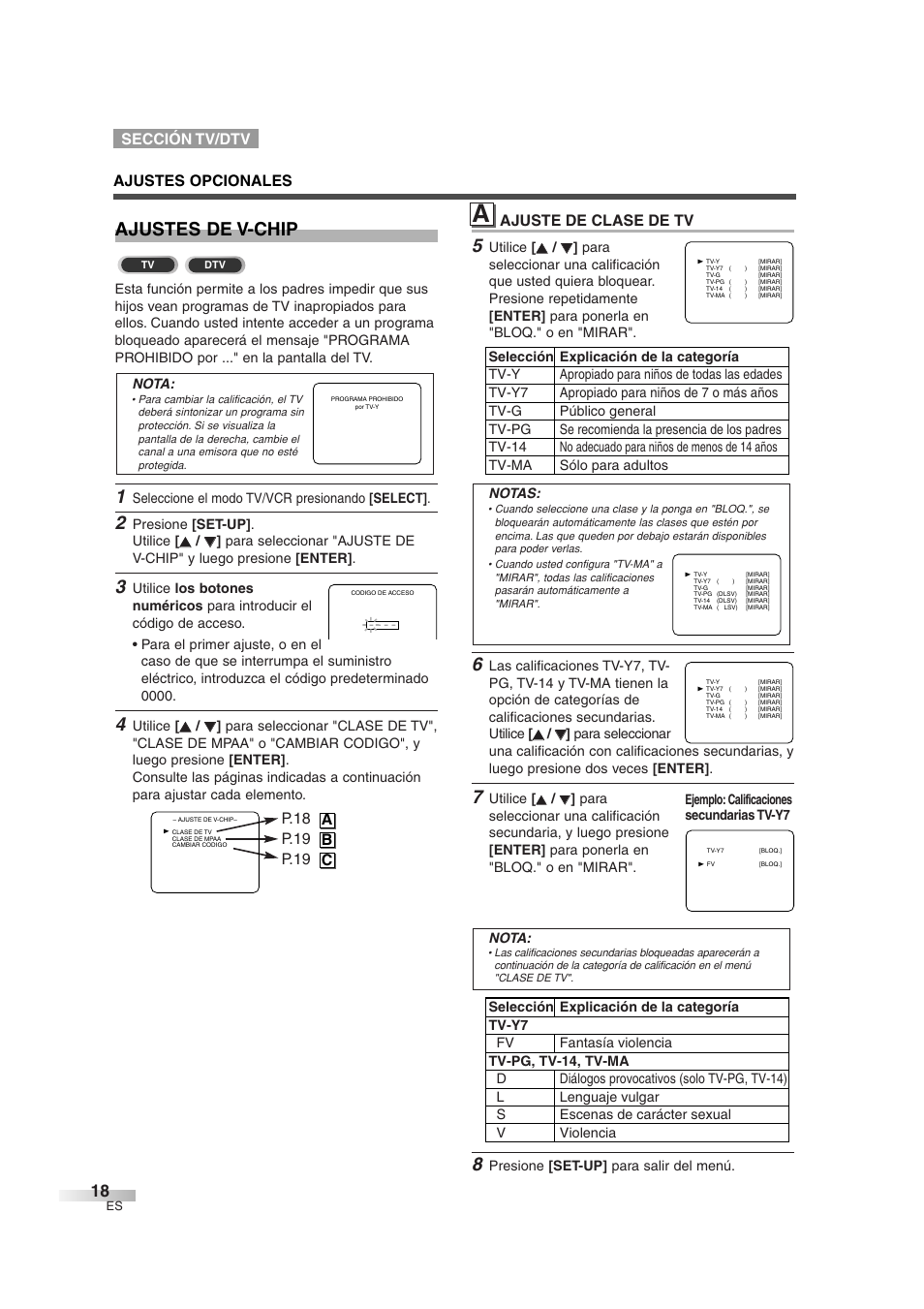 Ajustes de v-chip | Sylvania 6727DG User Manual | Page 66 / 96