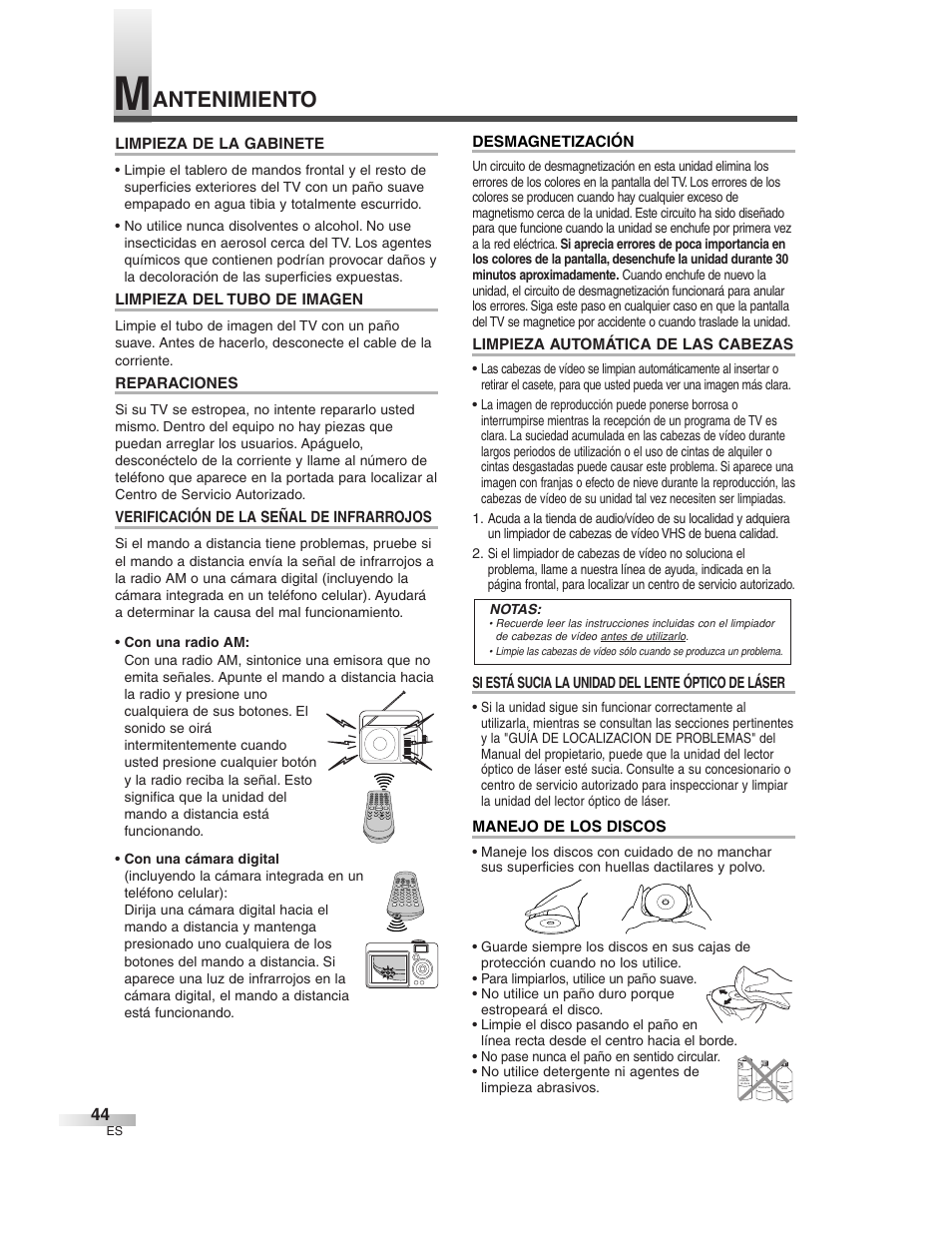 Antenimiento | Sylvania 6727DG User Manual | Page 92 / 96