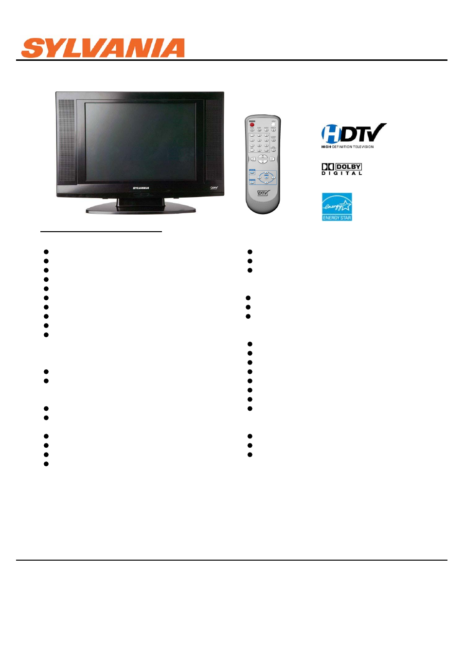 Sylvania LC155SC8 User Manual | 1 page