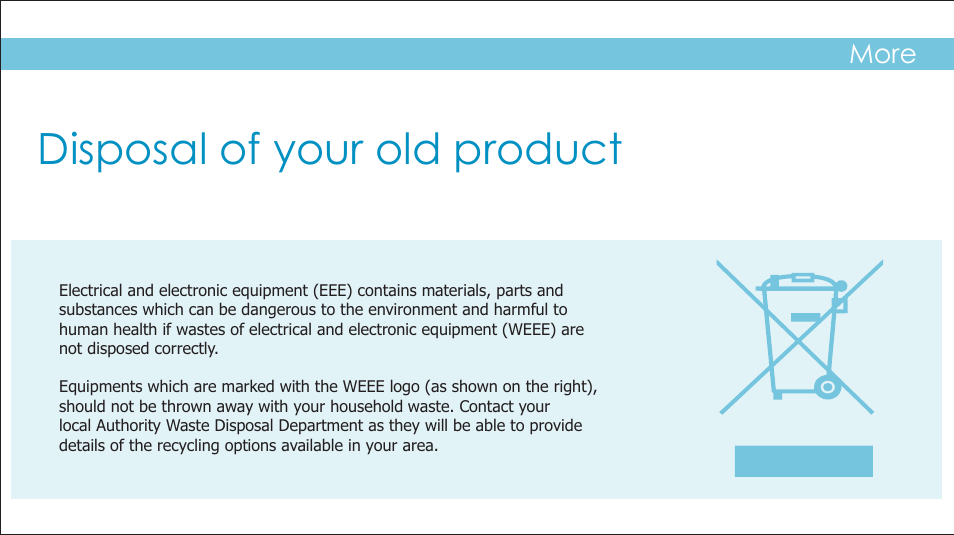 Inner backcover, Disposal of your old product | Sylvania SMPS1017 User Manual | Page 23 / 24