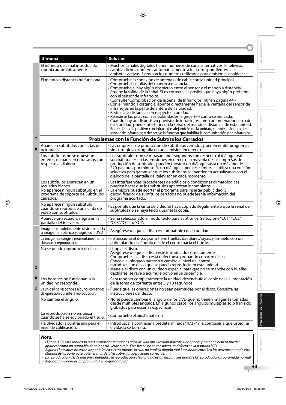 Sylvania LD370SC8 S User Manual | Page 89 / 92