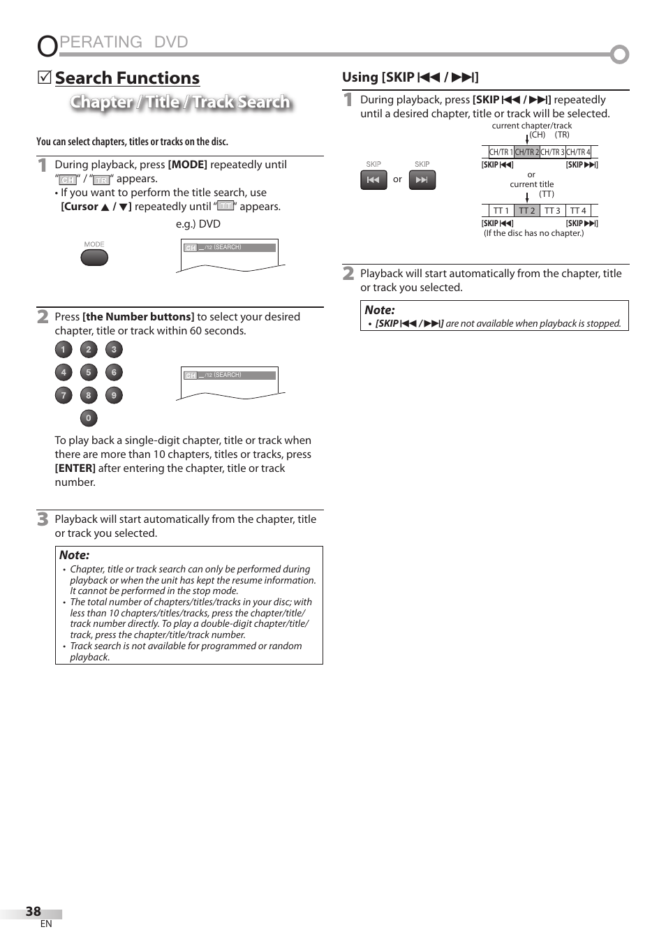 Perating dvd | Sylvania LD195SSX User Manual | Page 38 / 162