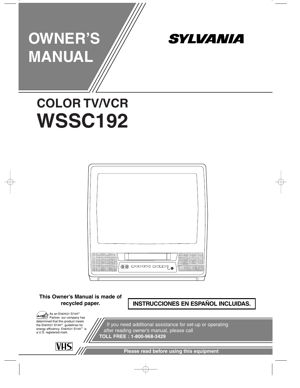 Sylvania WSSC192 User Manual | 32 pages